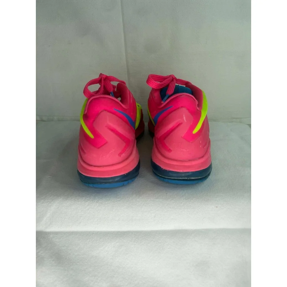 Nike LeBron 11 Low GS Laser Crimson Pink Volt Blue 644534-700 Youth Size 5Y
